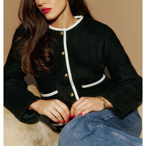 Reformation Black and White Jacket